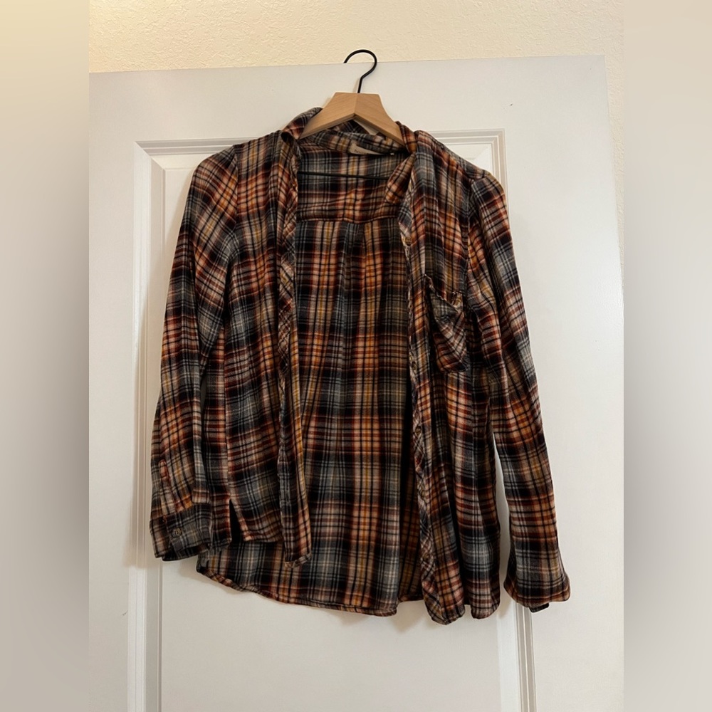 Plaid cardigan!